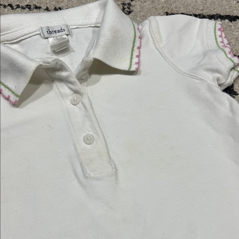 Threads White Ruffle Kids Dress - Picture 3 of 6